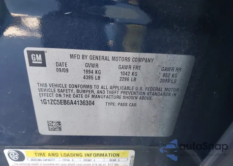 2010 Chevrolet Malibu Lt from USA, damaged, VIN 1G1ZC5EB6A4136304